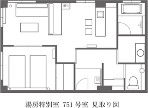 湯房751号室見取り図